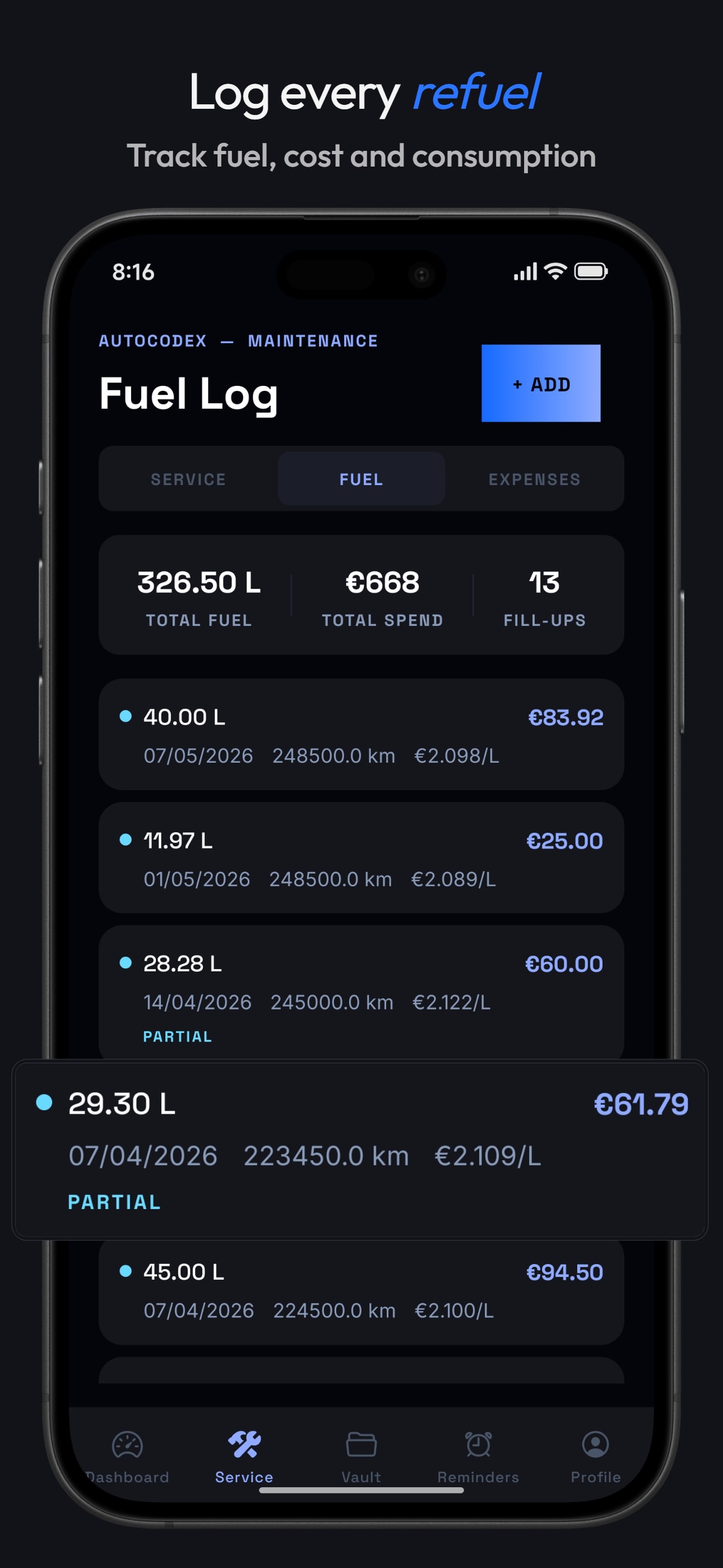 Fuel Log